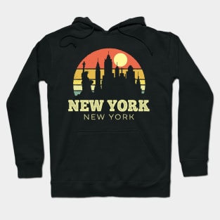 New York New York Vintage Sunset Hoodie